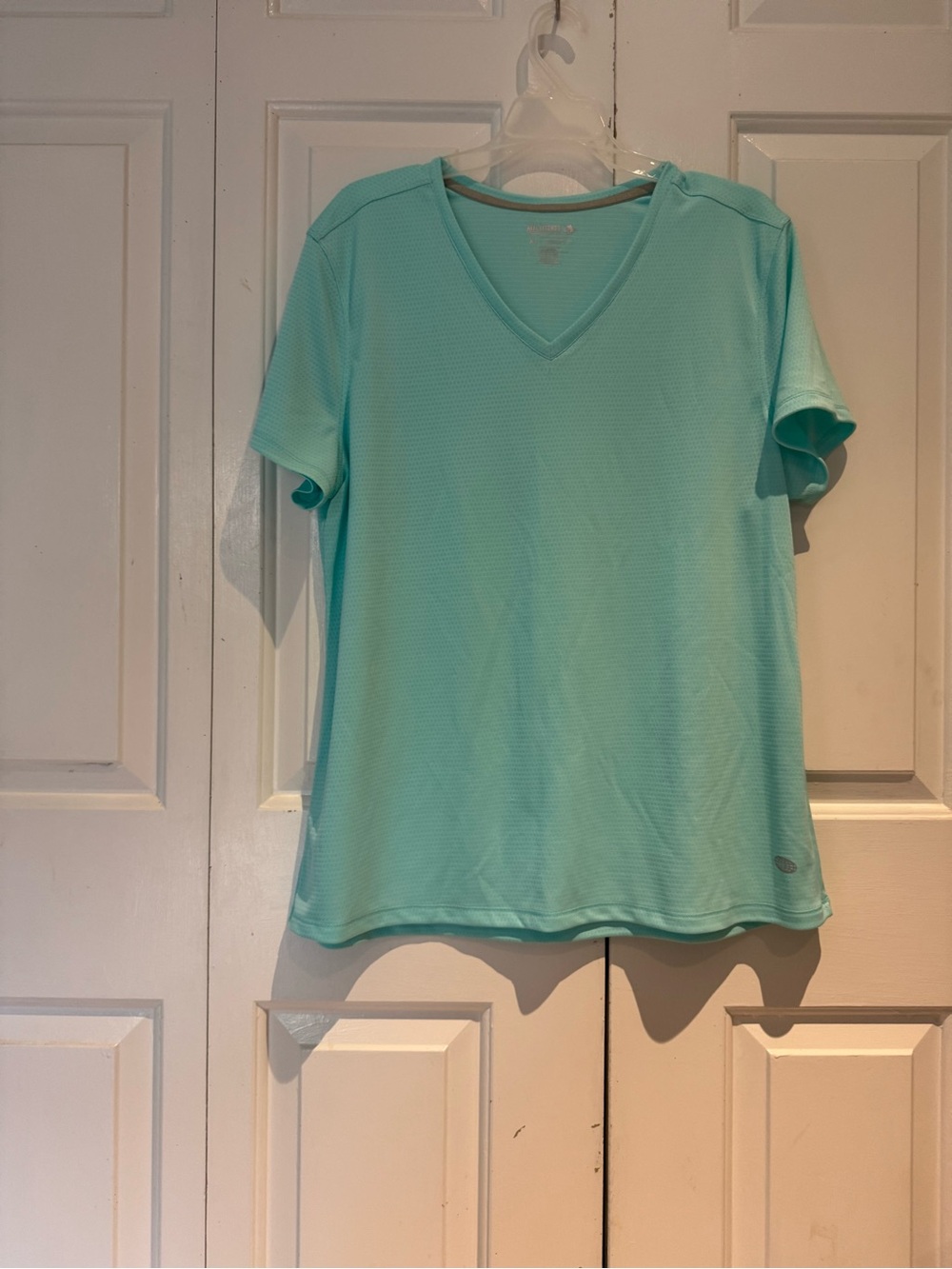 Reel Legends Light Teal V-Neck Short Sleeve Active Tee